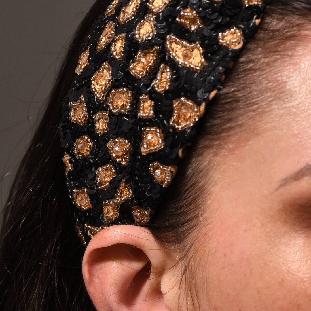 ヘアアクセサリー Dahlia shrinking embroidery headband Dahlia shrinking embroidery headband